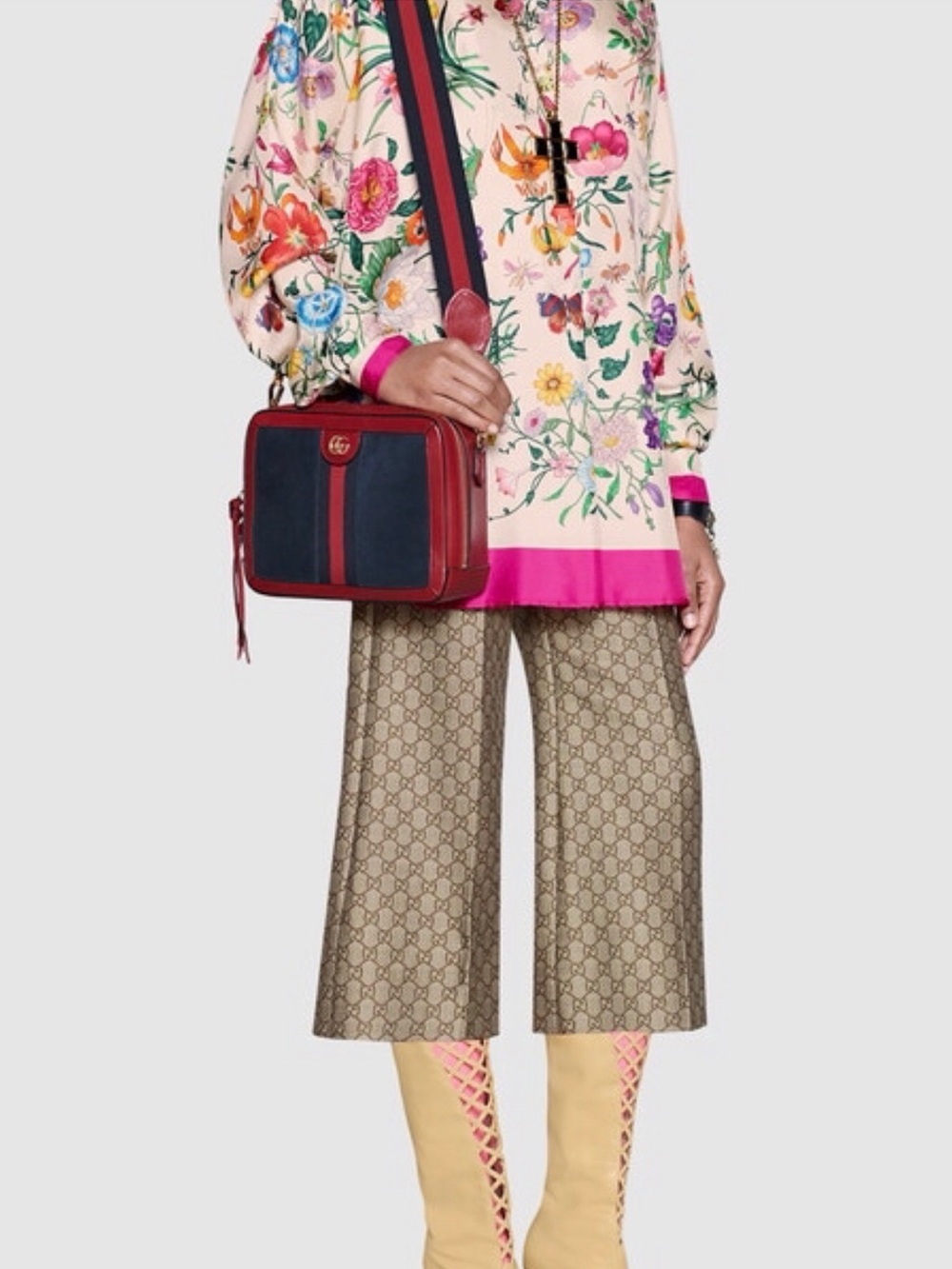NWT Gucci GG Logo Canvas Culotte Pants